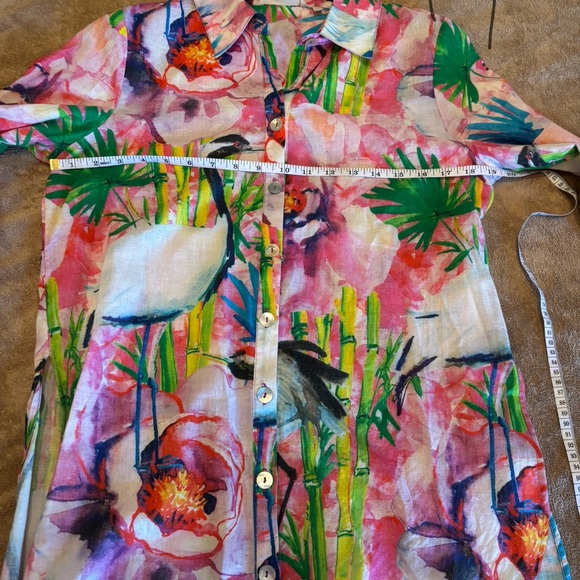 Soft Surroundings Multicolor Floral Button-Down Shirt Size S - Picture 8 of 8